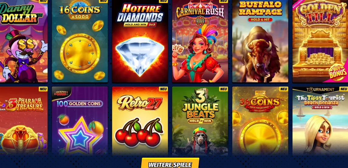 Spielangebot bei BigClash – BigClash